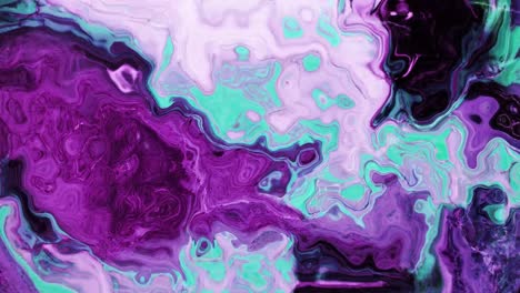 Animation-of-vibrant-coloured-liquid-flowing-in-hypnotic-motion