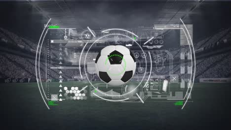 Animation-Der-Digitalen-Datenverarbeitung-Auf-Dem-Bildschirm-über-Fußball
