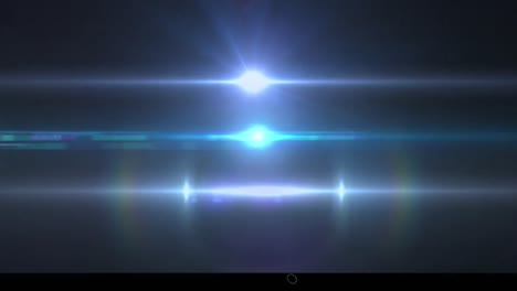 Animation-of-glowing-lights-moving-on-blue-background