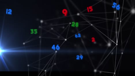 Animation-Von-Sich-ändernden-Zahlen-Und-Netzwerk-Von-Verbindungen