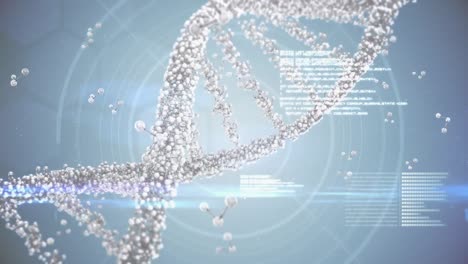 Animation-of-dna-strand-and-scientific-data-processing