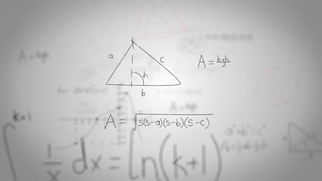 Animation-of-mathematical-equations-over-white-background
