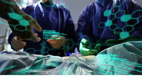 Animation-of-medical-data-processing-over-surgeons