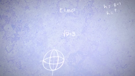 Animation-Mathematischer-Gleichungen-Auf-Blauem-Hintergrund