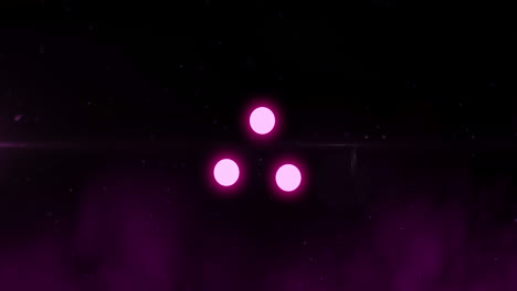 Animation-of-glowing-loading-pink-circles-digital-interface