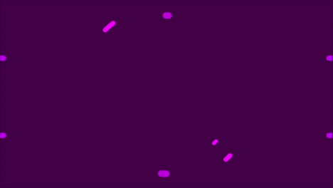 Animation-Eines-Violetten-Bildschirms-Mit-Kreis-Und-Streifen-über-Einer-Geschäftsfrau,-Die-Ihr-Smartphone-Nutzt