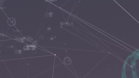 Animation-of-network-of-connections-with-glowing-spots-over-grey-background