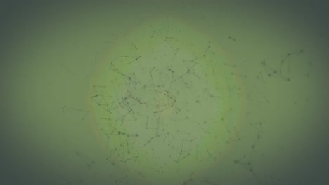 Animation-Eines-Netzwerks-Aus-Grünem-Plexus,-Das-Sich-Auf-Grünem-Hintergrund-Bewegt