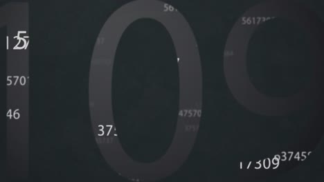 Animation-of-white-numbers-changing-and-processing-on-grey-background