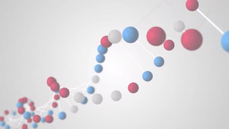 Animation-Eines-Rotierenden-3D-Modell-DNA-Strangs-Auf-Weißem-Hintergrund