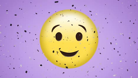 Animation-of-happy-emoji-icon-on-pink-background