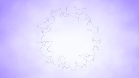 Animation-Eines-Sich-Drehenden-Verbindungsnetzwerks-Auf-Violettem-Hintergrund
