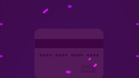 Animation-Des-Violetten-Scope-Scannens-über-Einer-Kreditkarte