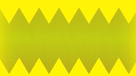 Animation-of-zigzag-lines-moving-in-hypnotic-motion-on-yellow-background