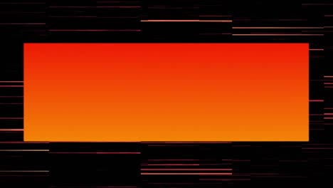 Animation-of-glowing-orange-shapes-moving-on-black-background
