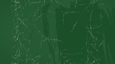 Animation-of-multiple-specks-moving-in-hypnotic-motion-on-green-distressed-background