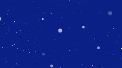 Animation-of-white-molecules-floating-on-blue-background