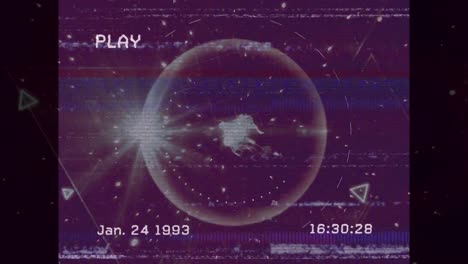 Animation-of-play-text-interface-on-screen-with-glitch-and-data-processing