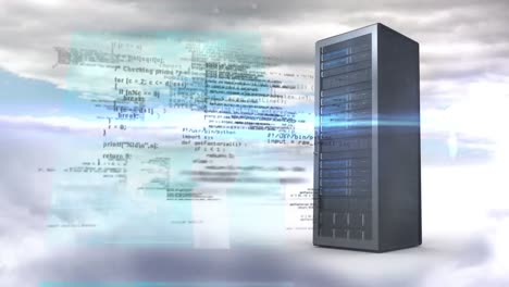 Animation-of-data-processing-over-computer-server