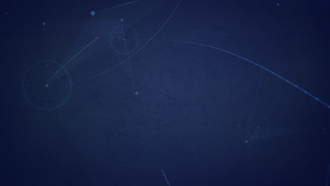 Animation-Von-Verbindungsnetzwerken-Auf-Blauem-Hintergrund