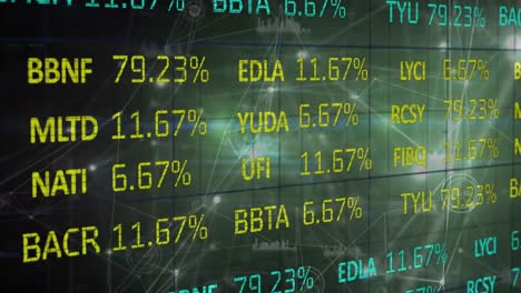 Animation-Des-Netzwerks-Von-Finanzdaten-Auf-Dem-Börsenbildschirm