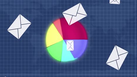 Animation-of-social-media-envelope-icons-over-statistics