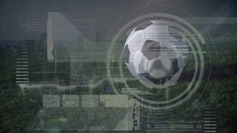 Animation-Der-Datenverarbeitung-Mit-Scope-Scanning-über-Einem-Fußballspieler
