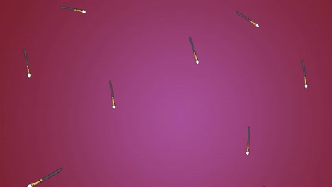 Animation-Des-Lidschattenpinsels-Wiederholt-Auf-Violettem-Hintergrund