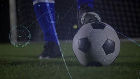 Animación-De-Redes-De-Conexiones-Sobre-Futbolista.