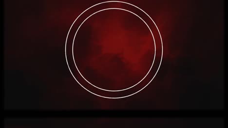Animation-Eines-Kreises-über-Roten-Wellen-Auf-Dunklem-Hintergrund