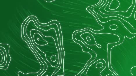 Animation-Der-Linienkarte-über-Grün,-Die-Sich-Auf-Grünem-Hintergrund-Bewegt