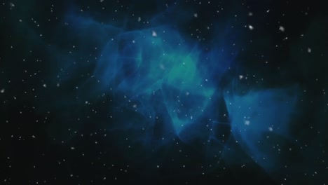 Animation-Von-Weißen-Flecken-über-Blauen-Wellen-Auf-Dunklem-Hintergrund