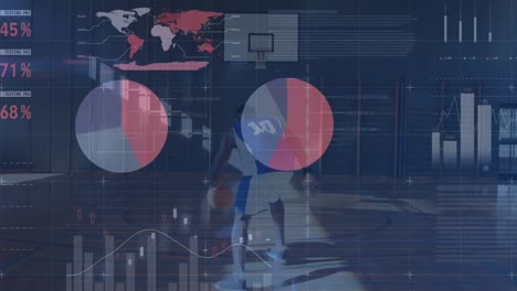 Animation-Der-Datenverarbeitung-über-Basketballspielern