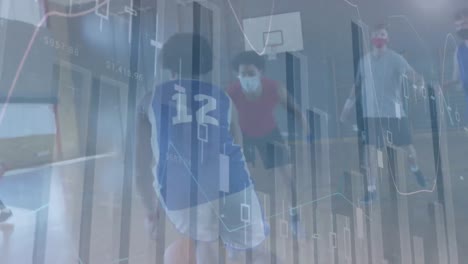 Animation-Der-Datenverarbeitung-Und-Statistik-über-Basketballspieler