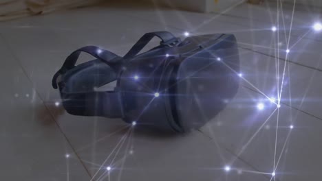 Animation-Des-Verbindungsnetzwerks-über-VR-Headset