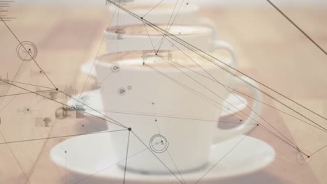 Animation-Des-Netzwerks-Von-Verbindungen-Und-Statistiken-Bei-Einer-Tasse-Kaffee