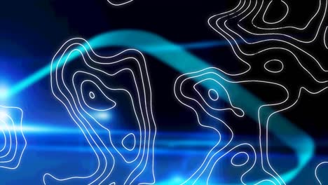 Animation-Eines-Netzwerks-Von-Verbindungen-Auf-Marineblauem-Hintergrund