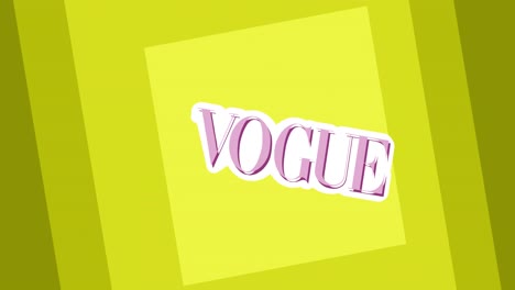 Animation-of-vogue-text-on-yellow-squares-backgroud