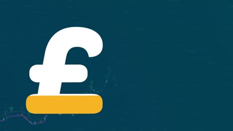 Animation-Des-Gelb-Aufgefüllten-Britischen-Pfundzeichens-über-Der-Finanzdatenverarbeitung