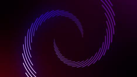 Animation-Einer-Violetten-Lichtspur,-Die-Sich-In-Hypnotischer-Bewegung-Dreht