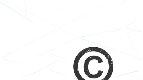 Digital-animation-of-network-of-connections-against-copyright-symbol-on-white-background