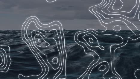 Animation-Sich-Bewegender-Formen-über-Dem-Meer