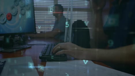 Animation-Einer-Warnung-Vor-Cyberangriffen-Auf-Wissenschaftler,-Die-Computer-Nutzen