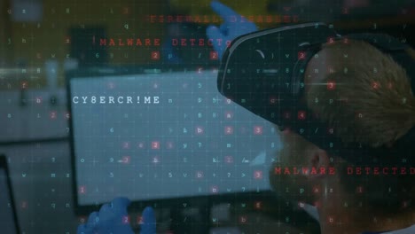 Animation-Einer-Cyber-Angriffswarnung-Auf-Einen-Wissenschaftler-Mit-VR-Headset