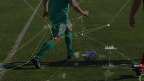 Animación-De-Procesamiento-De-Datos-Y-Red-De-Conexiones-Sobre-Jugadores-De-Fútbol.