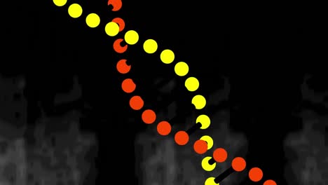 Animation-Eines-Rotierenden-3D-Modell-DNA-Strangs-Auf-Schwarzem-Hintergrund