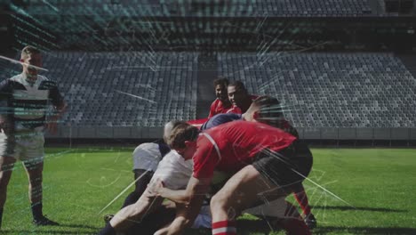 Animation-of-data-processing-over-rugby-players-at-stadium