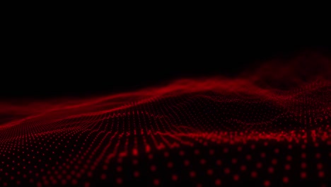 Animation-of-undulating-contour-landscape-of-red-dots-on-black-background