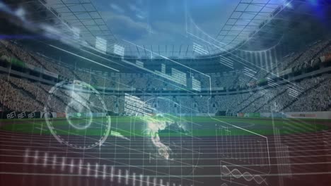 Animation-of-data-processing-on-digital-interface-over-sports-stadium