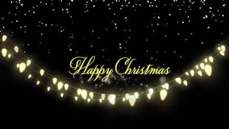 Animation-of-happy-christmas-text-with-glowing-strings-of-fairy-lights
